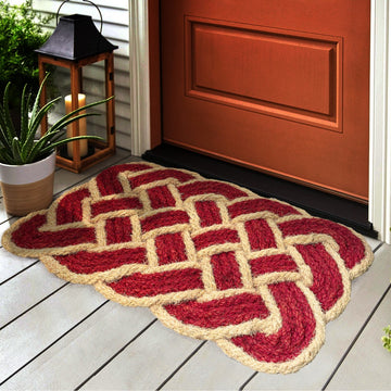 Maeve Classic Coastal Scalloped Basketweave Coir Mat